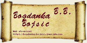 Bogdanka Bojšić vizit kartica